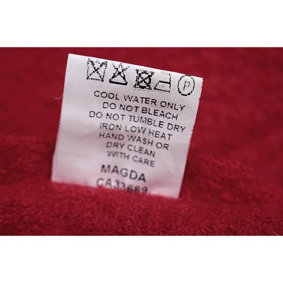 Eva Tralala Paris - Boiled Wool Shawl Collar Jacket - color Red, XL - Picture 8 of 8